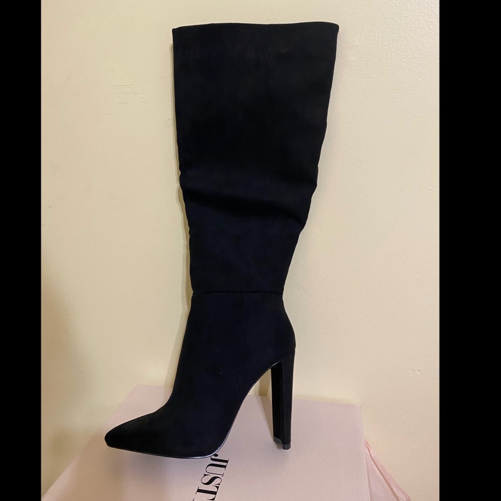 Just fab thigh high suede boots